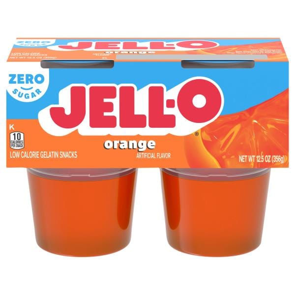 Jell-O Gelatin Snacks, Low Calorie, Zero Sugar, Orange | Publix