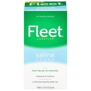Fleet Laxative Saline Enema, Gentle Glide Tip