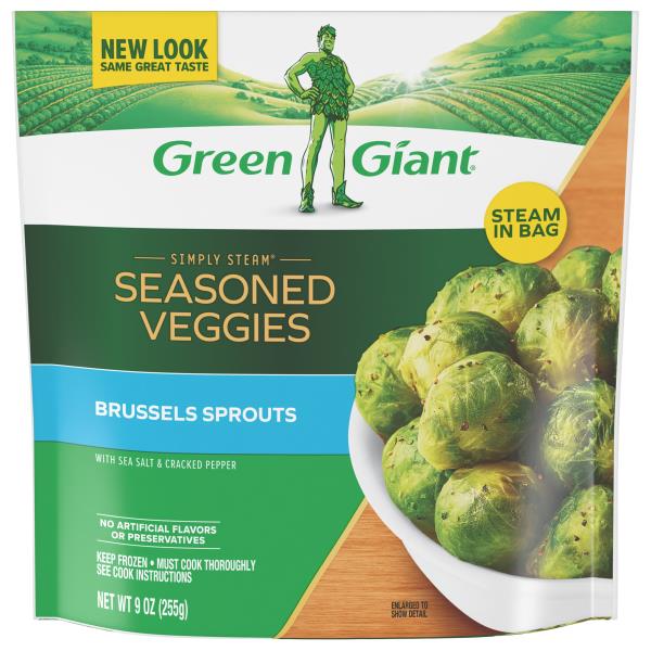 Green Giant Simply Steam Seasoned Veggies Salt and Pepper Brussels