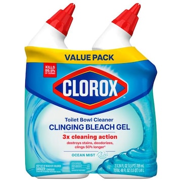 Clorox Clinging Bleach Gel Ocean Mist Toilet Bowl Cleaner Value Pack