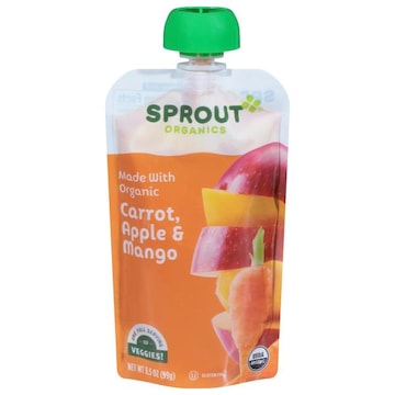 Sprout Organics Baby Food, Carrot, Apple & Mango