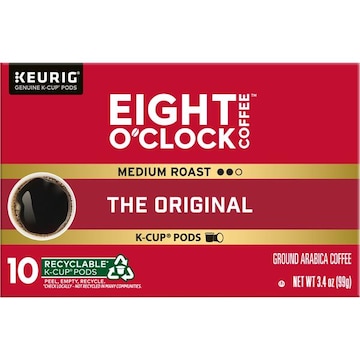 Eight O' Clock 10 Ct K-Cup Pods Medium Roast Coffee - The Original