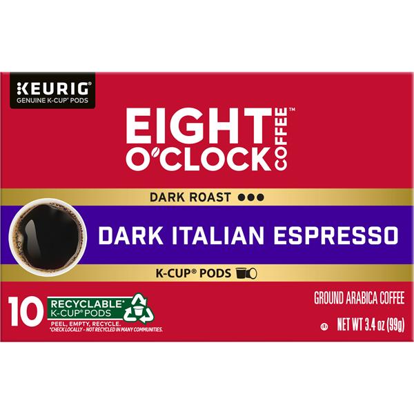 Eight O'Clock Coffee Coffee, Dark Roast, Dark Italian Espresso, KCup
