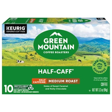 Green Mountain Coffee Roasters K-Cup Pods Half Caffeine Medium Roast Coffee