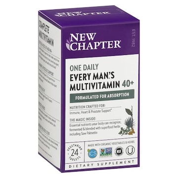 New Chapter Multivitamin, Every Man's, 40+, One Daily, Vegetarian Tablets