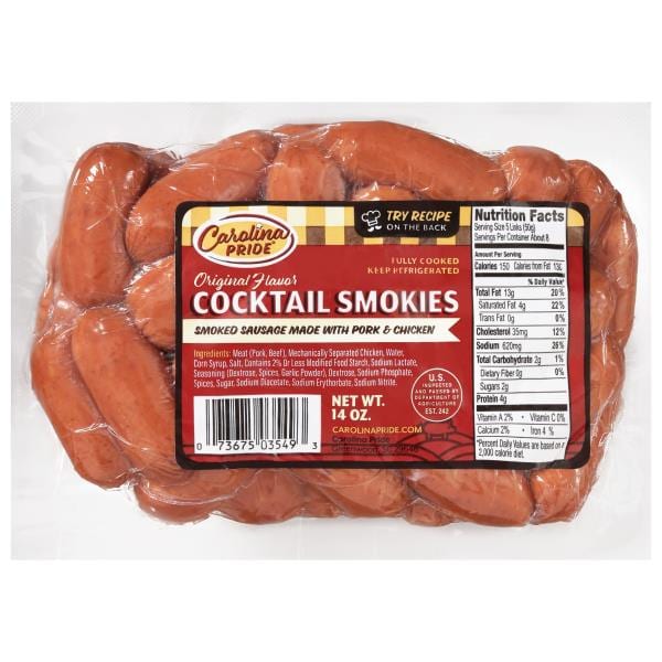Carolina Pride Cocktail Smokies, Original Flavor Publix Super Markets