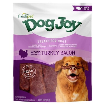 Fresh Pet Dog Treats, Turkey Bacon, Wood Smoked