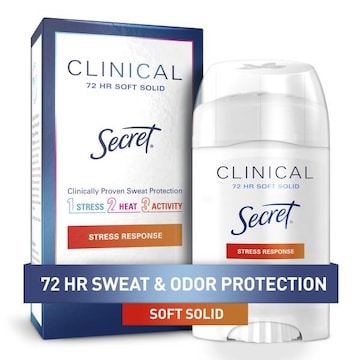 Secret Clinical Strength Soft Solid Antiperspirant and Deodorant, Stress Response, 1.6 oz