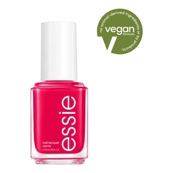 Essie salonquality nail polish, 8free vegan, bright fuchsia pink