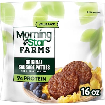 MorningStar Farms Veggie Breakfast Plant Based Sausage Patties Original, Vegan Meat
