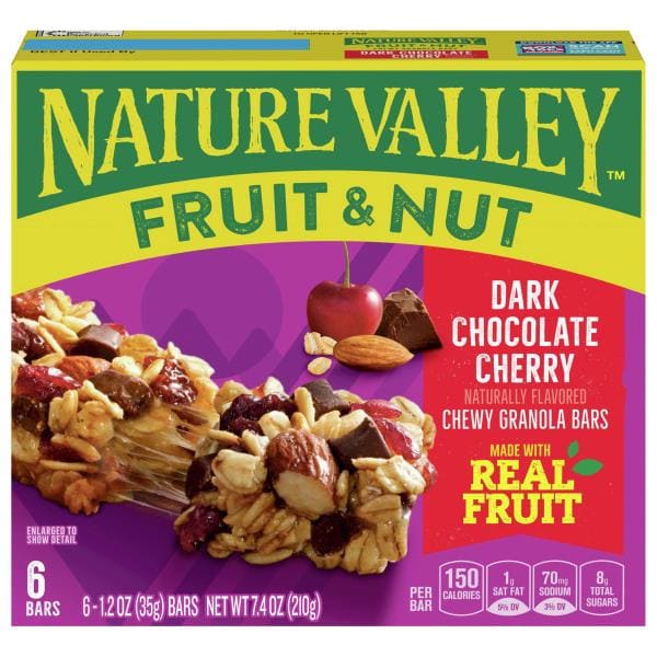 Nature Valley Granola Bars, Chewy, Dark Chocolate Cherry, Fruit and Nut ...