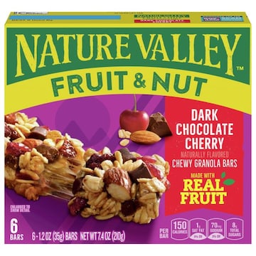 Nature Valley Granola Bars, Chewy, Dark Chocolate Cherry, Fruit & Nut