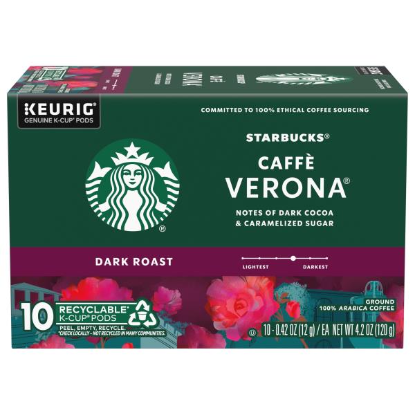 Starbucks Coffee, Dark Roast, Caffee Verona, K-Cup Pods | Publix