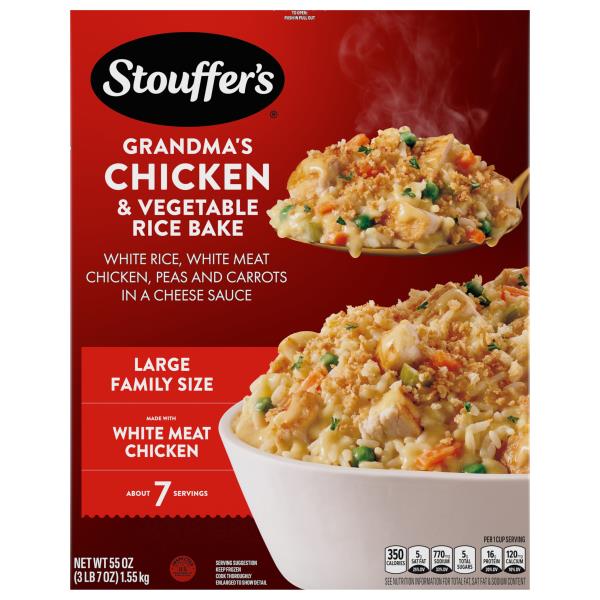 Stouffer's Rice Bake, Grandma's Chicken & Vegetable, Large Family Size