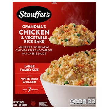 Stouffer's Rice Bake, Grandma's Chicken & Rice, Large Family Size