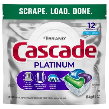 Cascade Platinum ActionPacs Fresh Scent Dishwasher Detergent