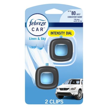 Febreze Car Air Freshener Odor-Fighting Automotive Vent Clip L&S, 2ct
