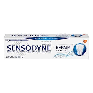 SENSODYNE Repair and Protect Mint Toothpaste, Toothpaste for Sensitive Teeth and Cavity Prevention - 3.4 Ounces