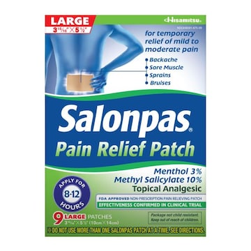 Salonpas Pain Relief Patch, Topical Analgesic, Large, Double Size, Value Pack