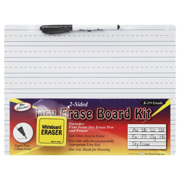 The Pencil Grip The Classics Dry Erase Board Kit, 2Sided Publix