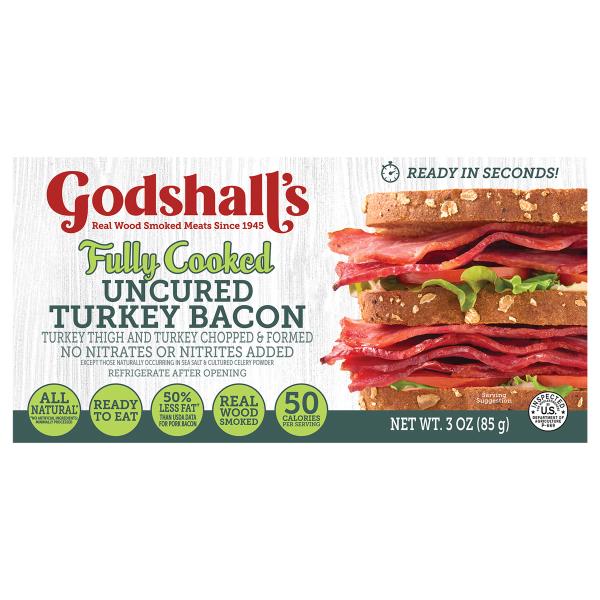 Godshall's Turkey Bacon, Uncured, Fully Cooked Publix Super Markets