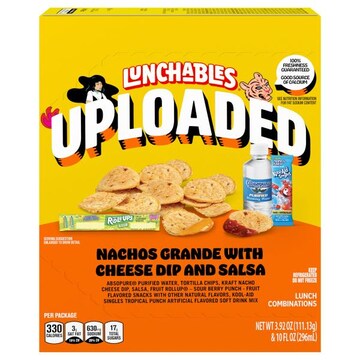Lunchables Uploaded Nachos Grande, with Cheese Dip and Salsa