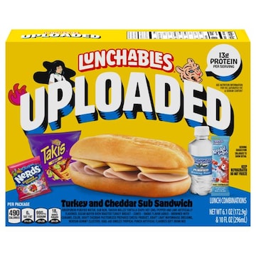 Lunchables Uploaded Turkey & Cheddar Sub Sandwich Lunch Combinations