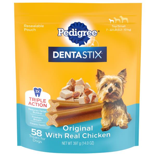 Pedigree DentaStix Treats for Dogs, Original with Real Chicken, Toy/Small Publix Super Markets