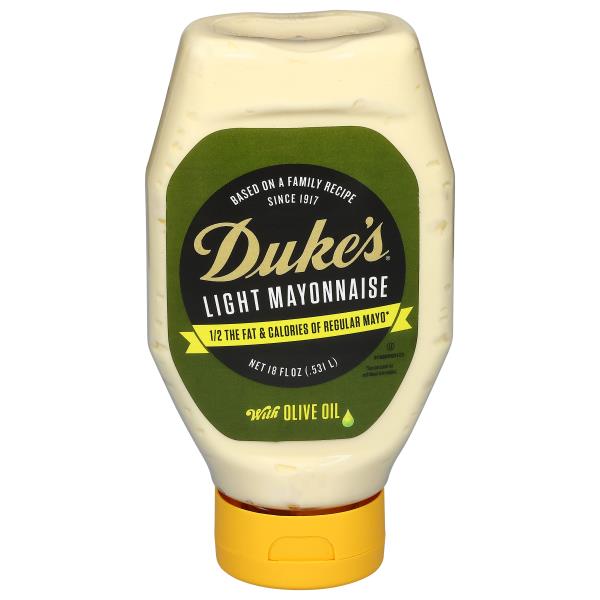 Duke's Dukes Olive Oil Light Mayo- 18oz Squeeze | Publix Super Markets
