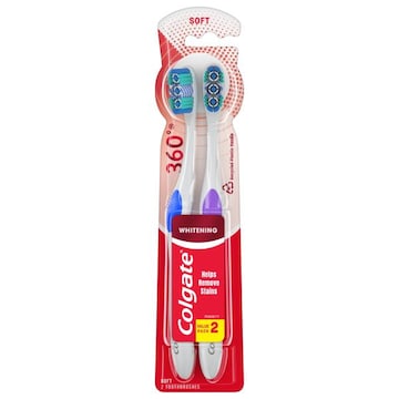 Colgate 360 Optic White Adult Manual Whitening Toothbrush, Soft