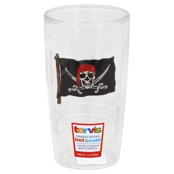 Tervis Tumbler, No Lid, Pirate Flag W, 16 Ounce