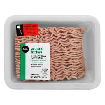 Publix Fresh Ground Turkey, 93% Lean, USDA Inspected