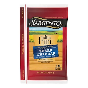 Sargento Ultra Thin Sargento® Sharp Natural Cheddar Cheese Ultra Thin® Slices, 18 slices