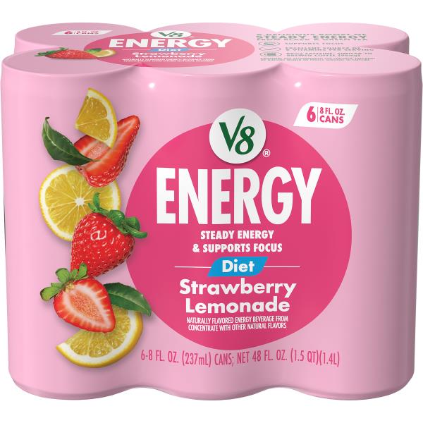 V8® +Energy® Diet Strawberry Lemonade Juice Energy Drink | Publix