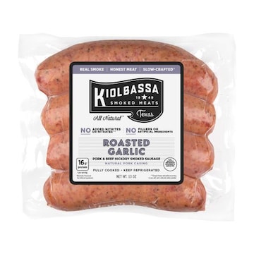 Kiolbassa Roasted Garlic Pork and Beef Hickory Smoked Sausage