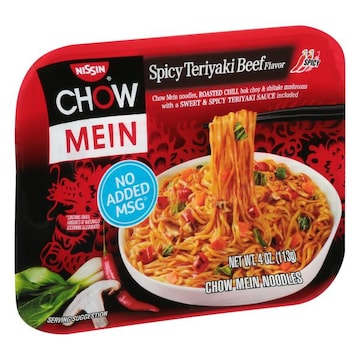 Nissin Chow Mein Noodles, Spicy Teriyaki Beef Flavor