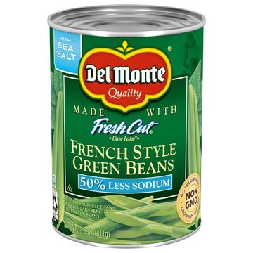 Del Monte Fresh Cut Blue Lake 50% Less Sodium French Style Green Beans