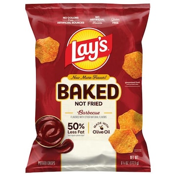Lay's Baked Not Fried Barbecue Flavored Potato Crisps