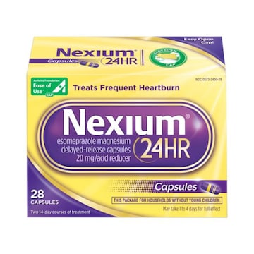 NEXIUM 24HR 24HR Acid Reducer Heartburn Relief Capsules with Esomeprazole Magnesium - 28 Count