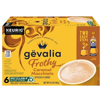 Gevalia Frothy Espresso Style Caramel Macchiato Coffee and Froth Packet