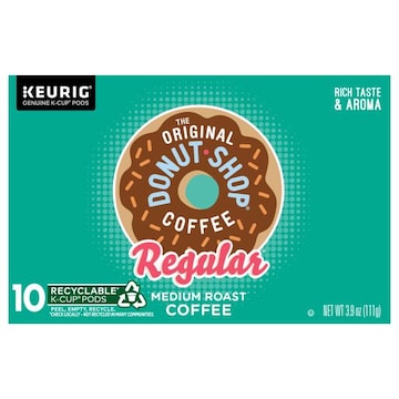 DONUT SHOP Coffee, Medium Roast, Regular, K-Cup Pods