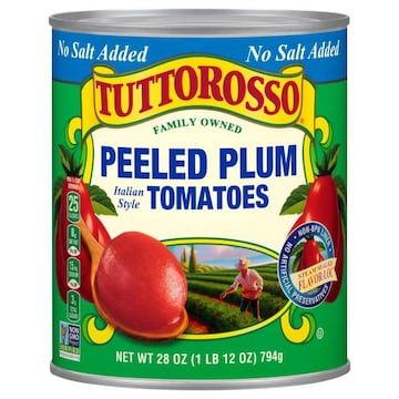 Tuttorosso TOMATOES, NO SALT ADDED, ITALIAN STYLE, PEELED PLUM