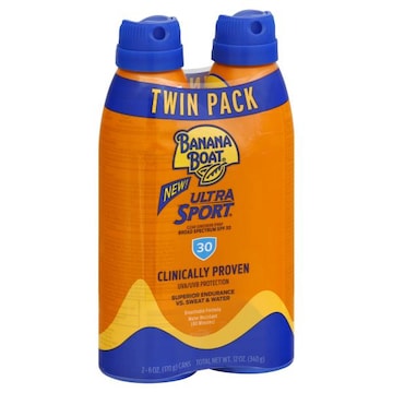 Banana Boat Clean Sunscreen Spray, Ultra, Sport, Broad Spectrum SPF 30