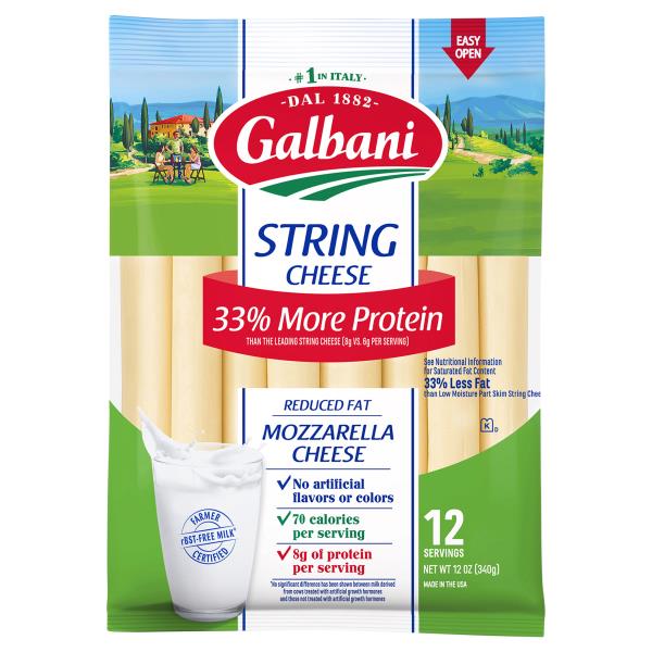 Galbani String Cheese, Reduced Fat, Mozzarella Publix Super Markets
