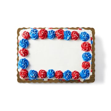 1/4 Sheet Vanilla Buttercream Patriotic Celebration Cake