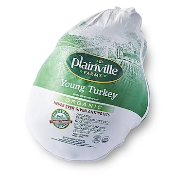 Plainville Farms Whole Fresh Young Turkey, Certified Organic