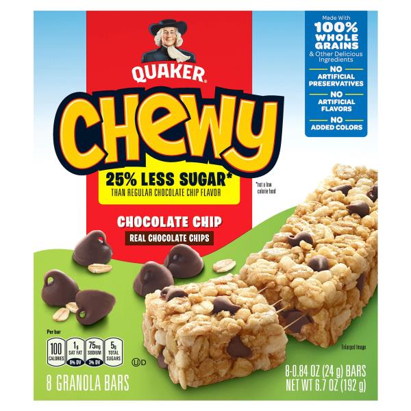 Quaker Chewy Granola Bars, Chocolate Chip Publix Super Markets