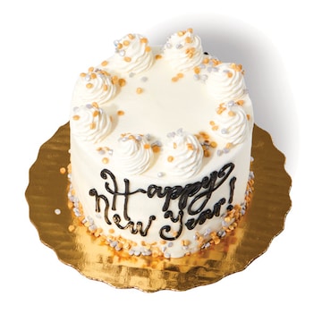 Mini Gold and Silver Confetti Vanilla Buttercream Cake