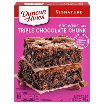Duncan Hines Signature Brownie Mix, Triple Chocolate Chunk