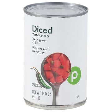 Publix Tomatoes, with Green Chilis, Diced